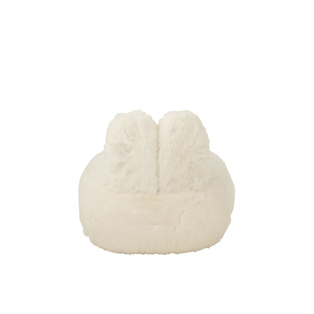 Stool Fur With Bunny Ears Wood White J-Line