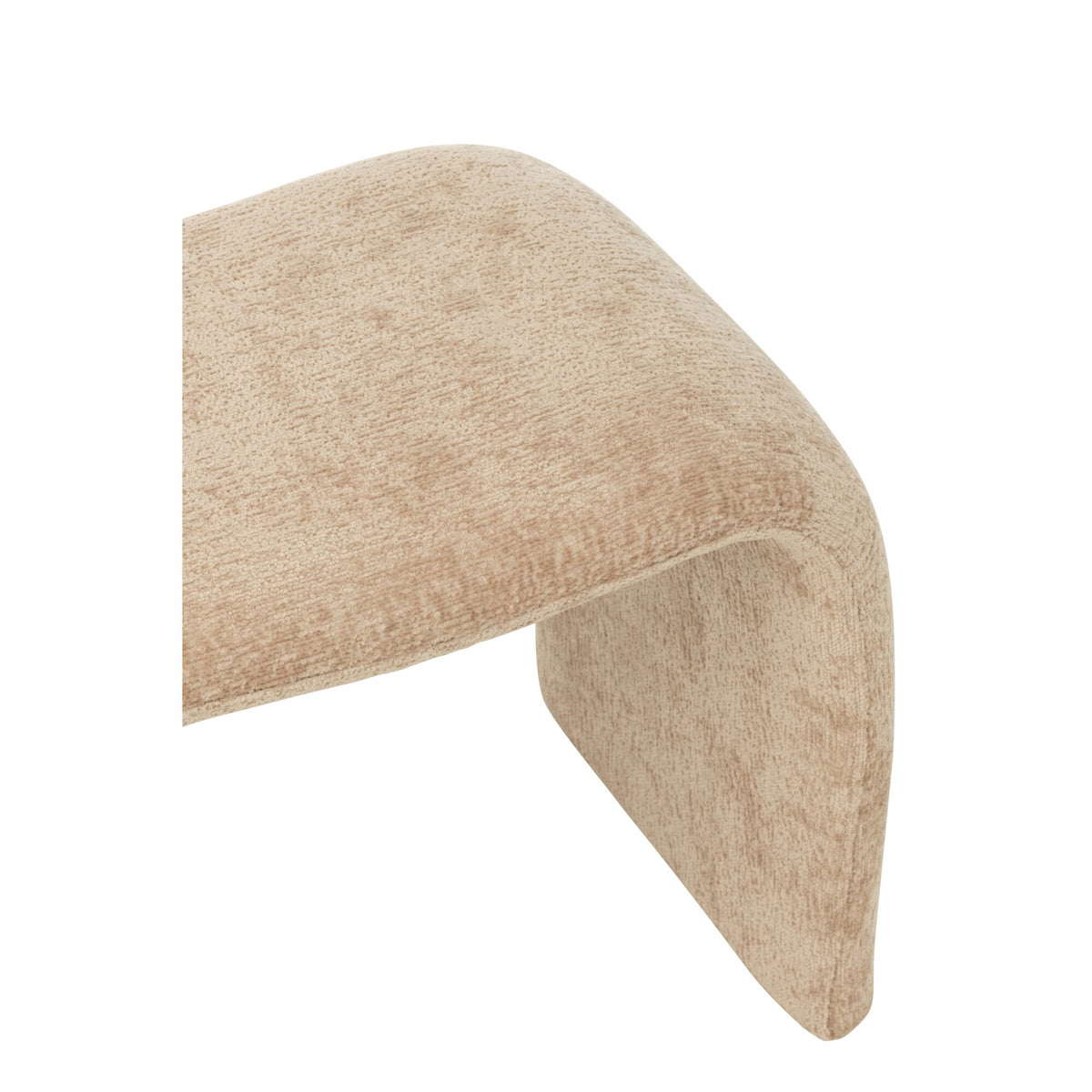 N Shape Fabric Stool Beige J-Line