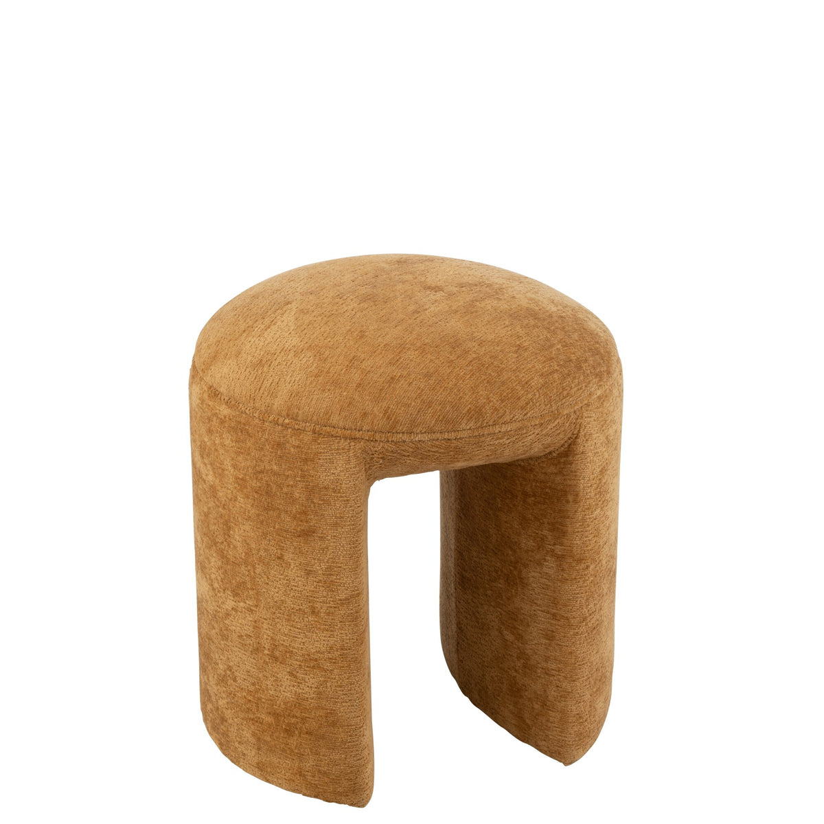 Round Fabric Stool Ochre J-Line