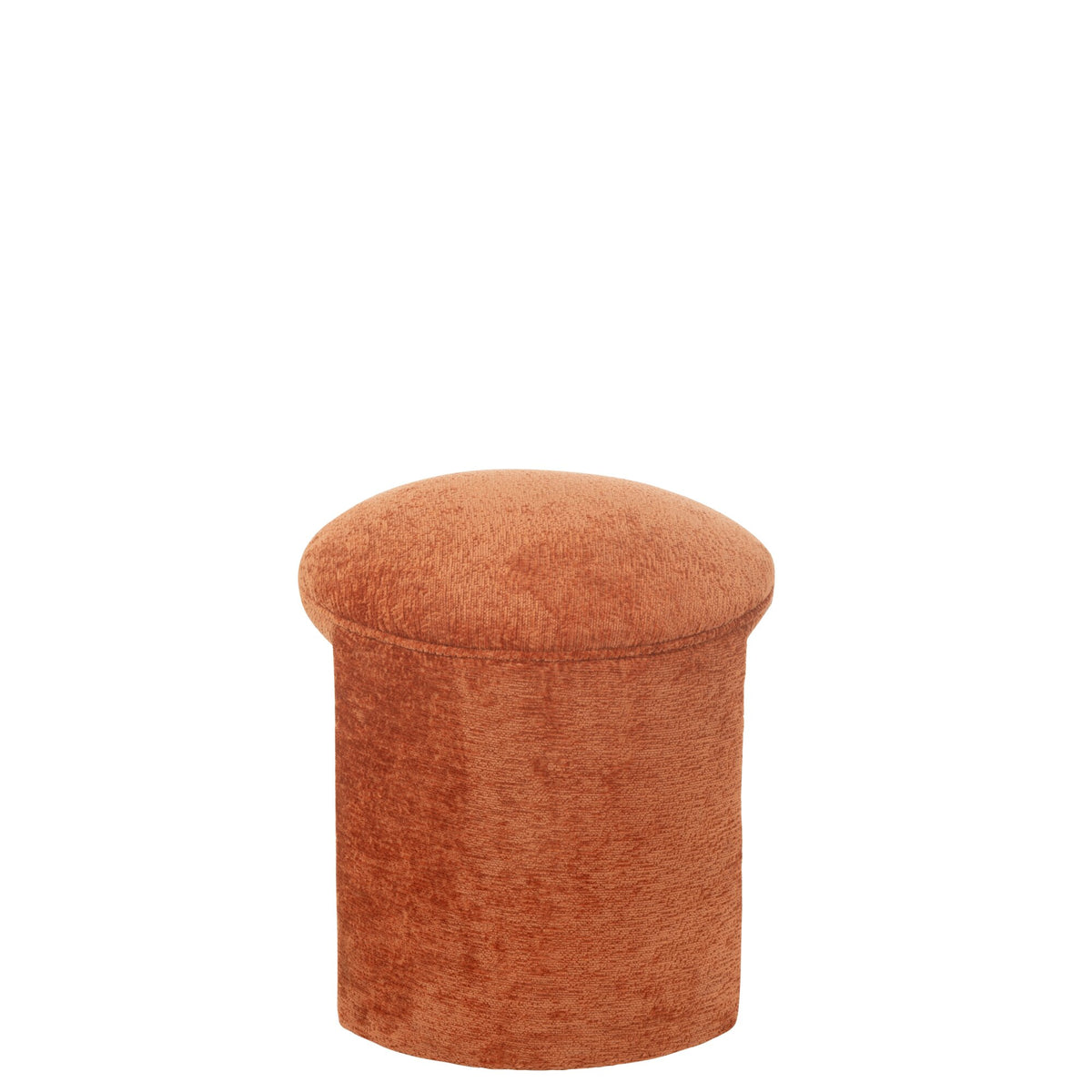 Stool Round Fabric Orange Rust J-Line