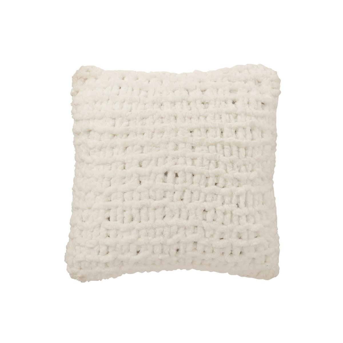 Cushion Gebreeën Polyester White/Christmas Red J-Line