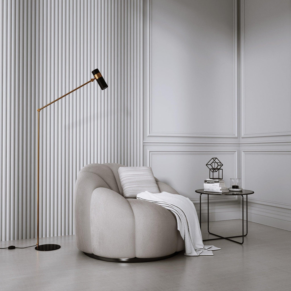 Lamelio 3D wandpaneel - Infinity Luna - Lamelio - Lamelio - livinglovely.nl