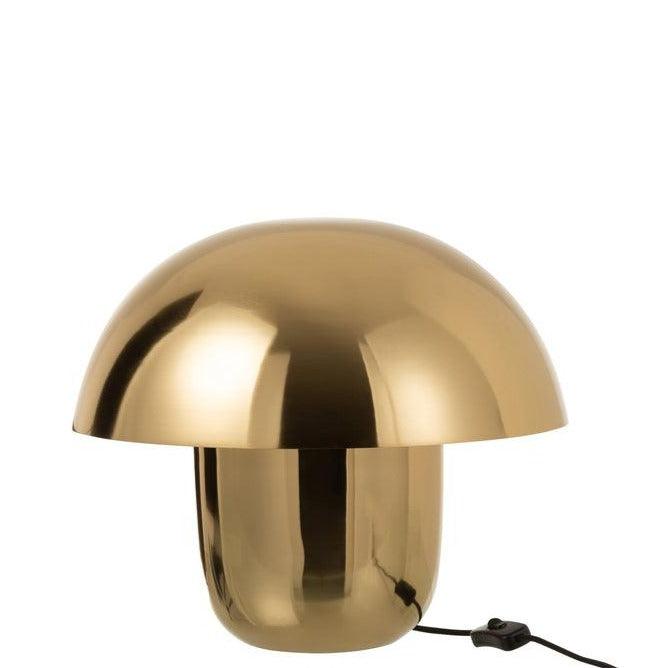 Lamp Paddenstoel Ijzer Goud Small - Tafellamp - J-Line - livinglovely.nl