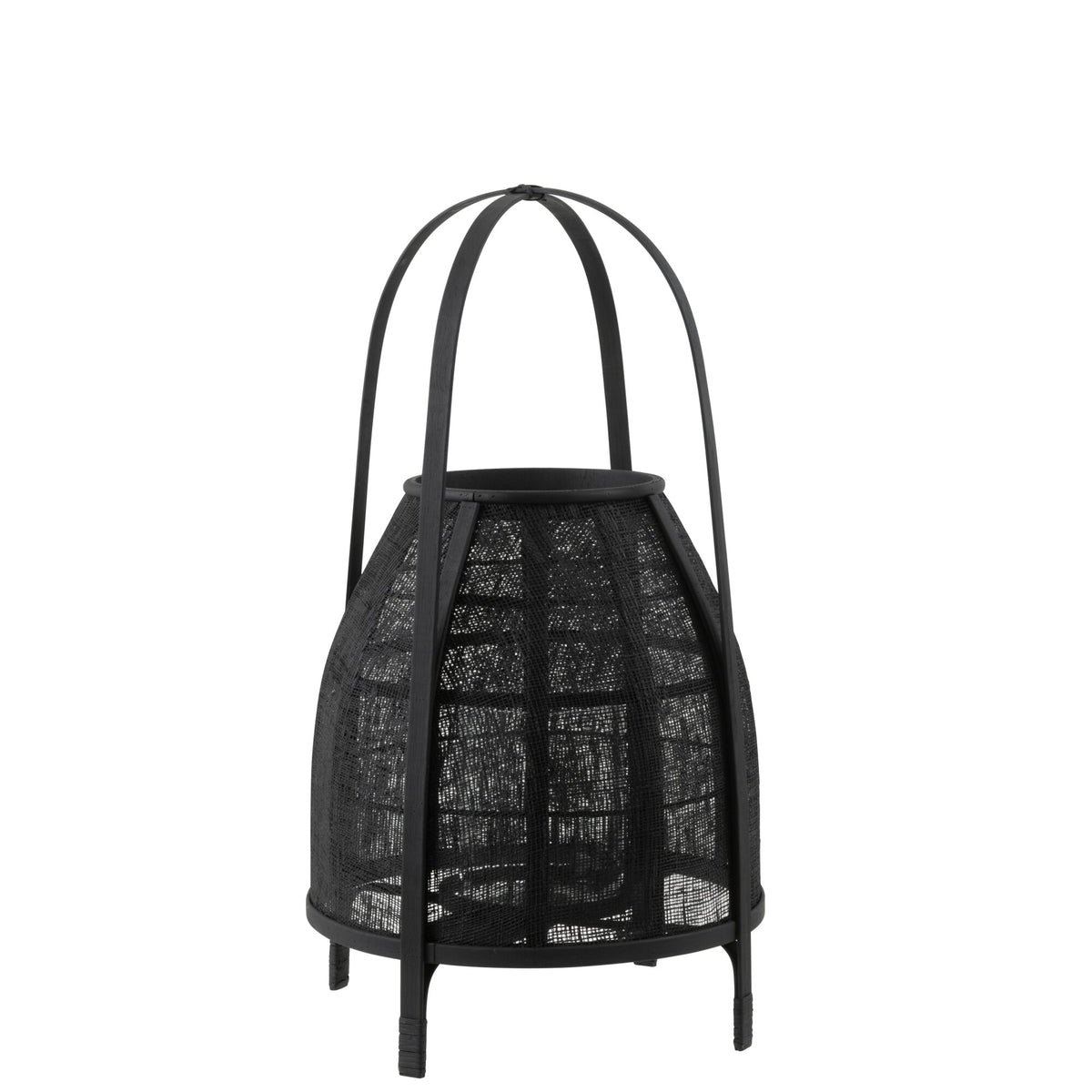 Bamboo Lantern Shade Black Medium J-Line