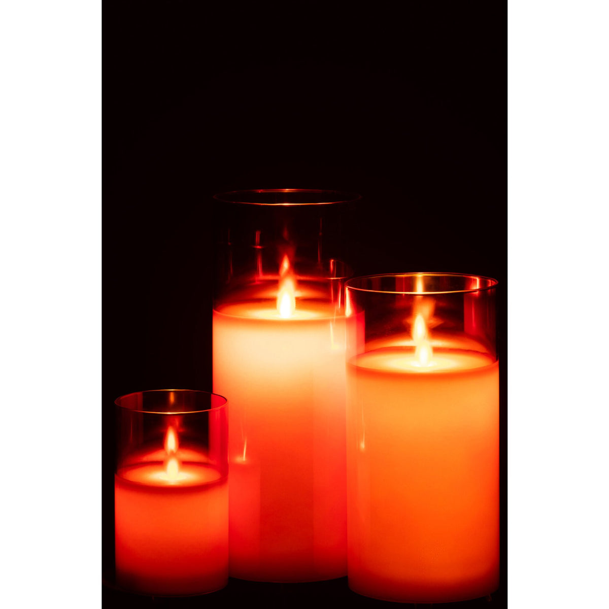 LED Lamp Blinking Glass Red Large