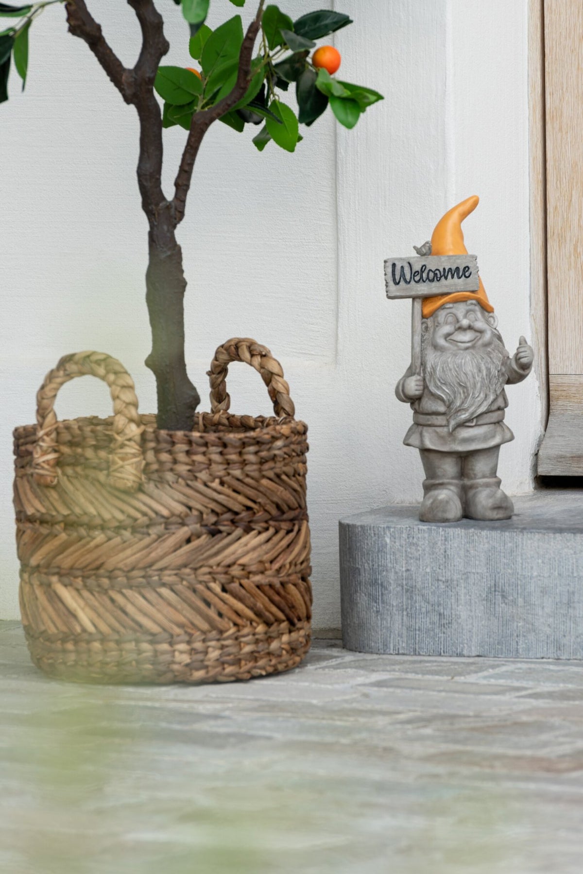 Set of 3 Natural Woven Raffia Baskets J-Line