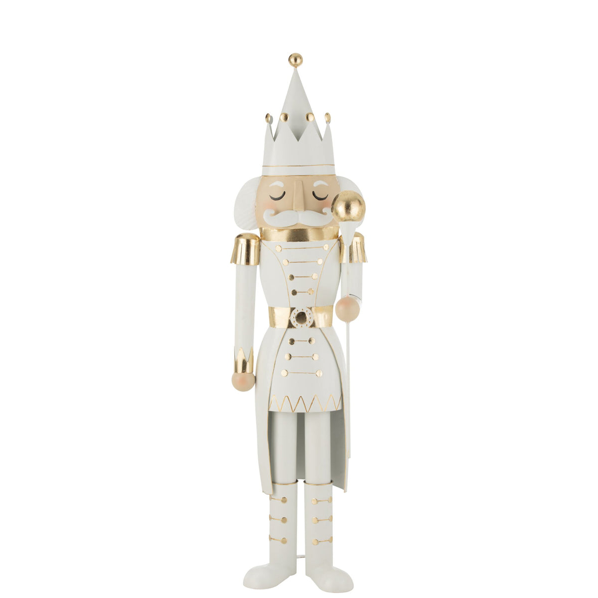Nutcracker Metal Gold/White Large H166cm J-Line