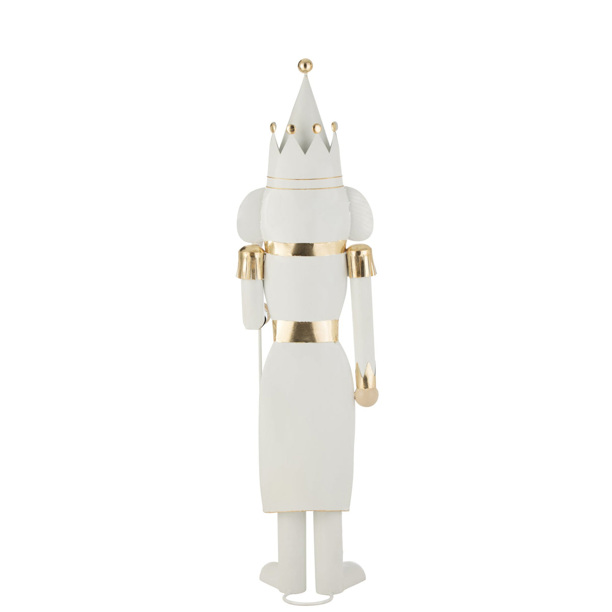 Nutcracker Metal Gold/White Large H166cm J-Line