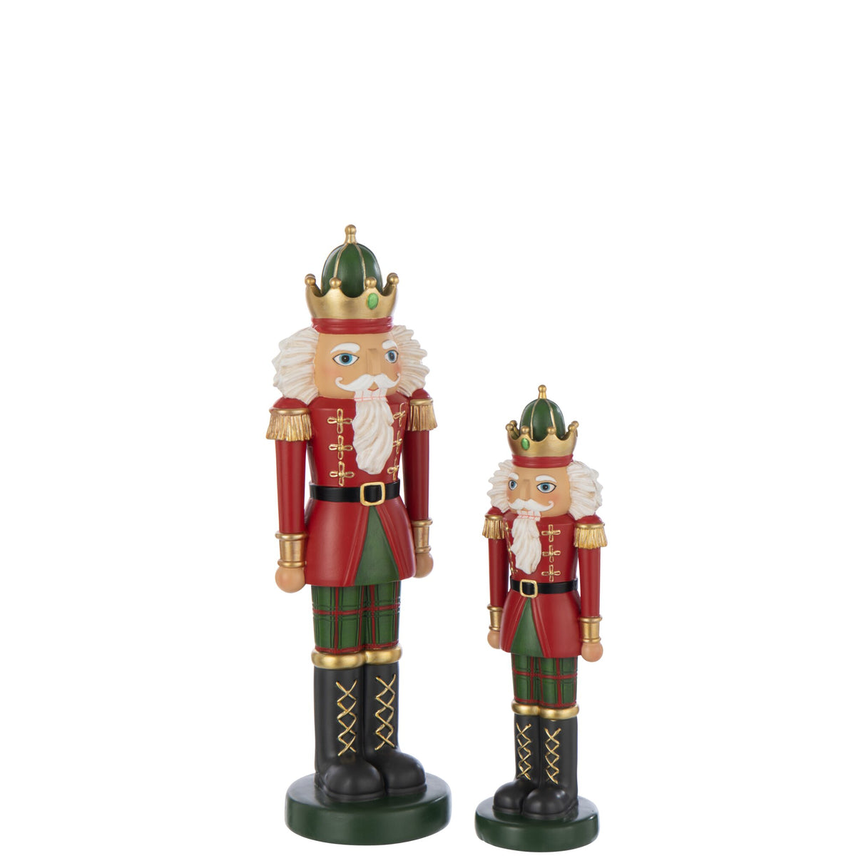 Nutcracker On Stand Lime Christmas Red/Dark Green Large J-line