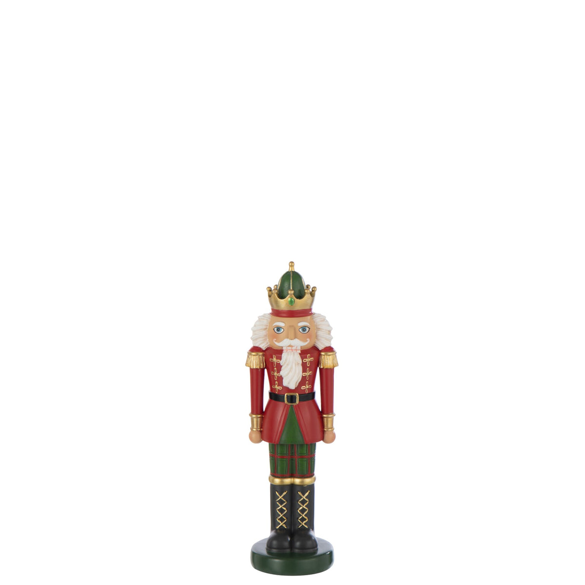 Nutcracker On Stand Polyresin Christmas Red/Dark Green Small J-Line