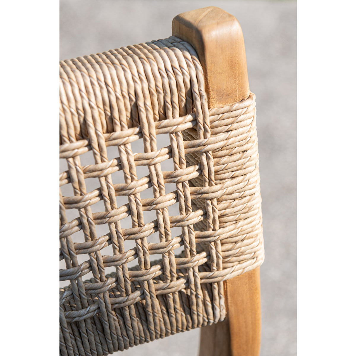 Outdoor Bar Stool Taghazout Teak Wood Natural J-Line