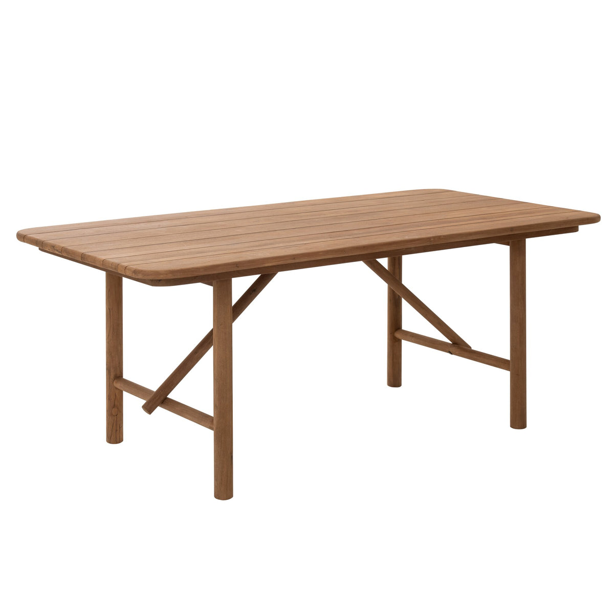 Outdoor Dining Table Palo Rectangular Recycled Wood Natural J-Line