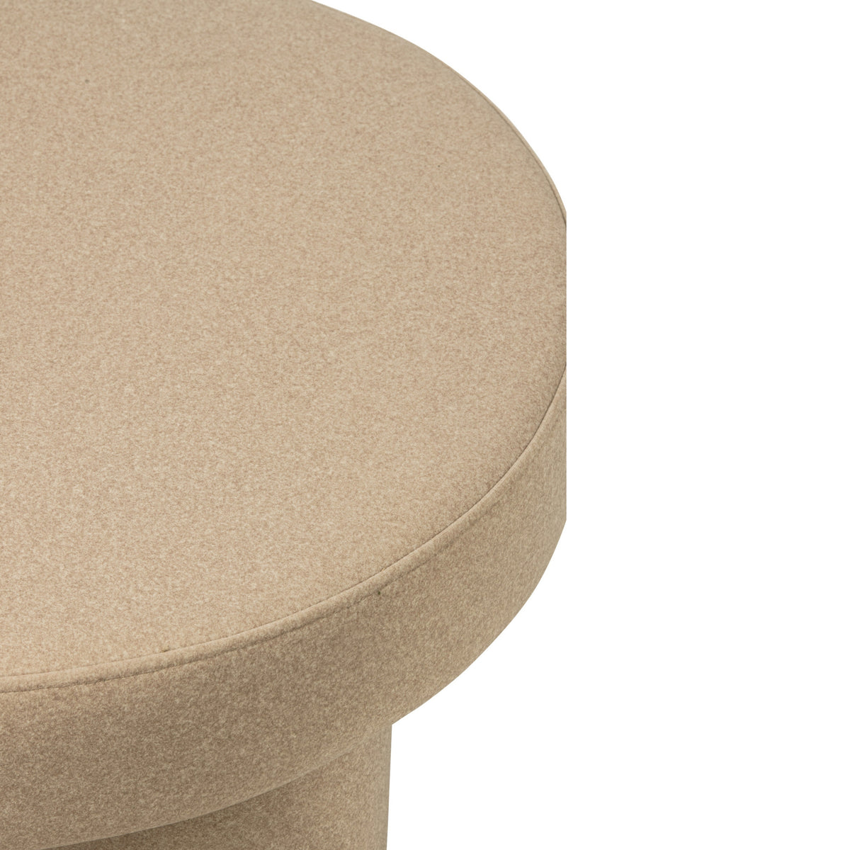 Pouf On Legs Plywood/Fabric Light Beige Large J-Line
