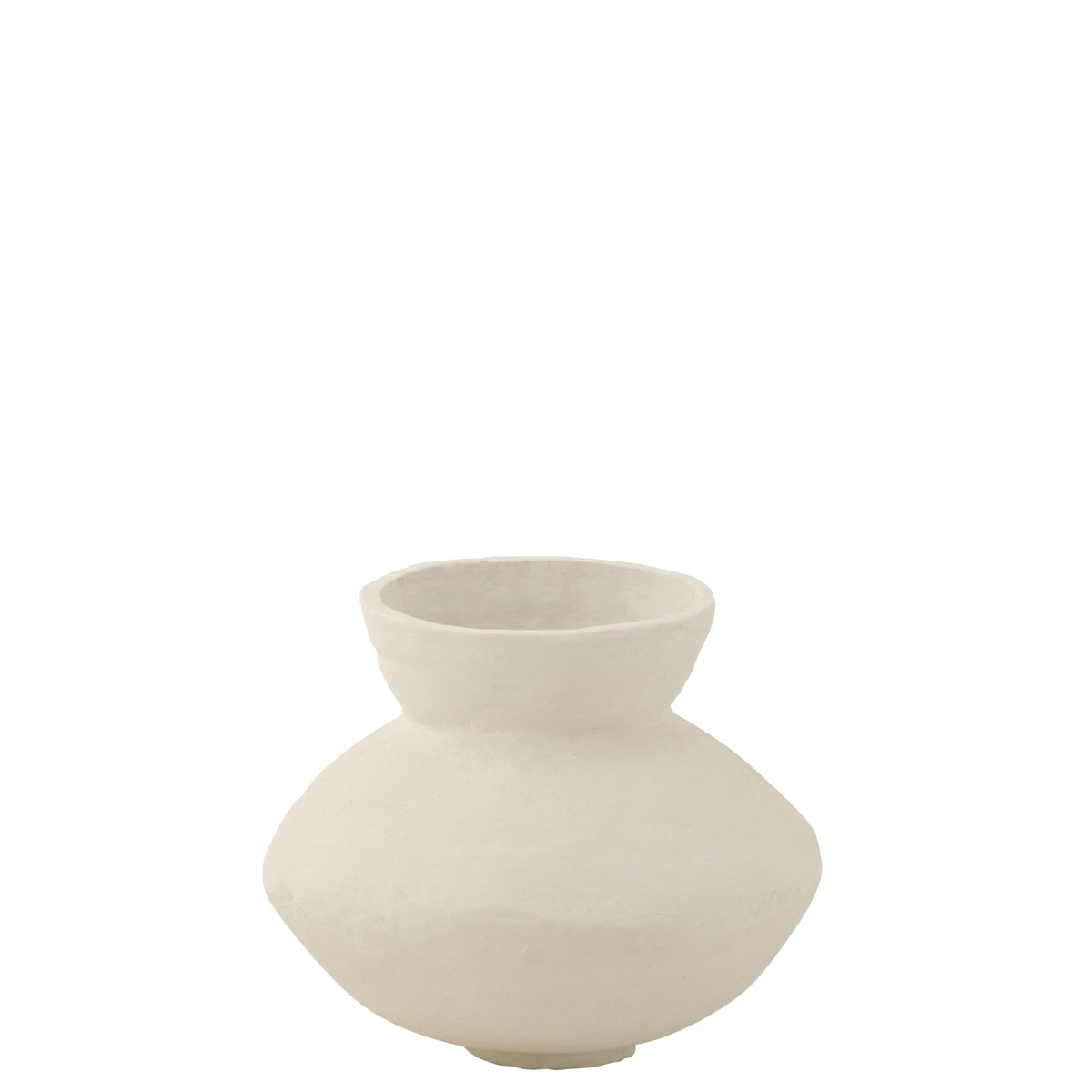 Pot Collar Papier Mache White L45cmxB45cmH45cm