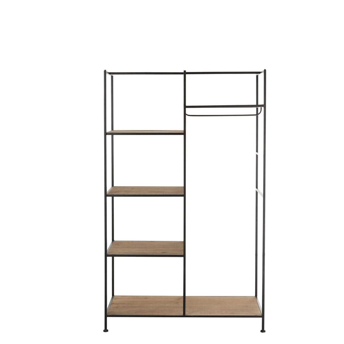 Textile Rack Metal/Wood Black J-Line
