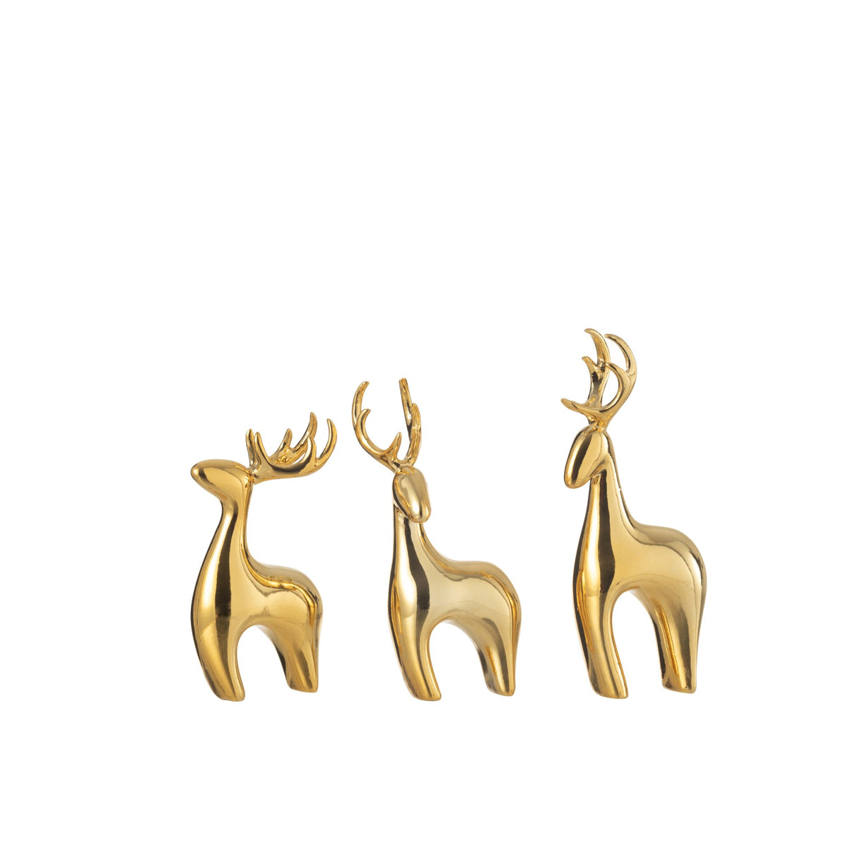 Reindeer Resin Galvanic Gold Set of 3 J-Line