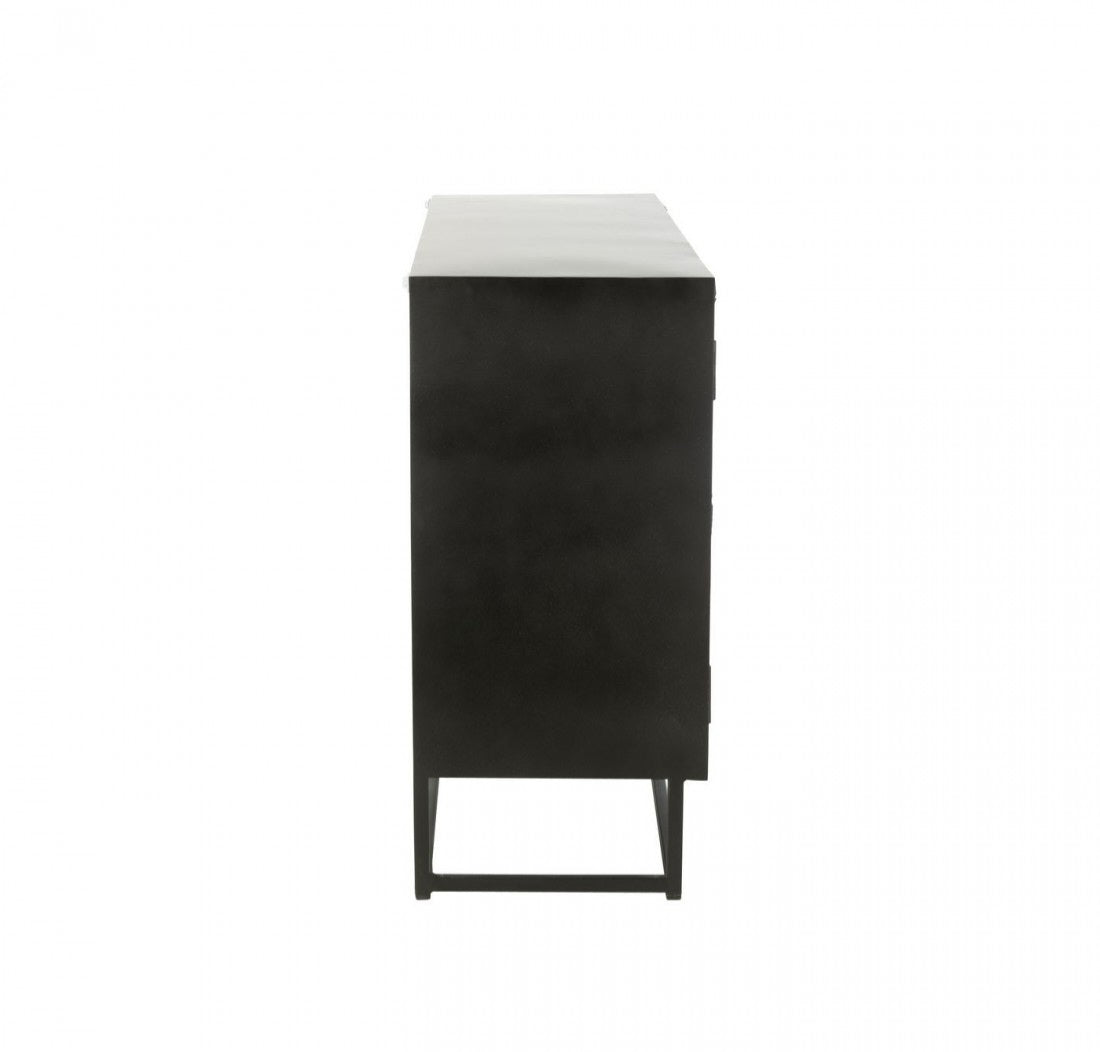 Shanil Wood/Iron Black Buffet Cabinet J-Line