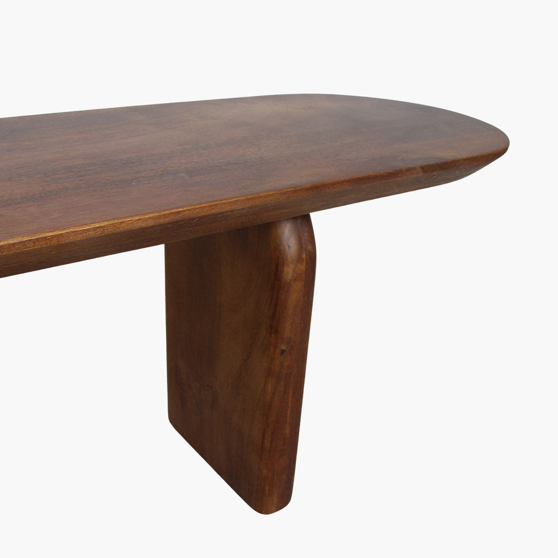 Dining Room Bench Bullnose Brown Mango Wood 200cm Raw Materials