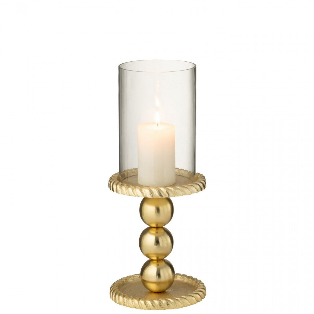 Candle Holder Aluminium Gold-Colored Small J-Line
