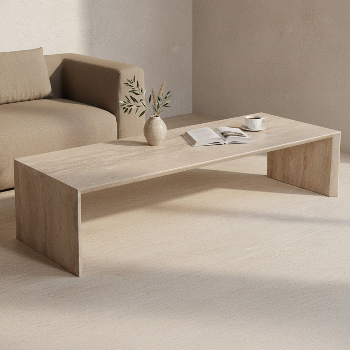 Travertine Coffee Table Sleaky Raw Materials