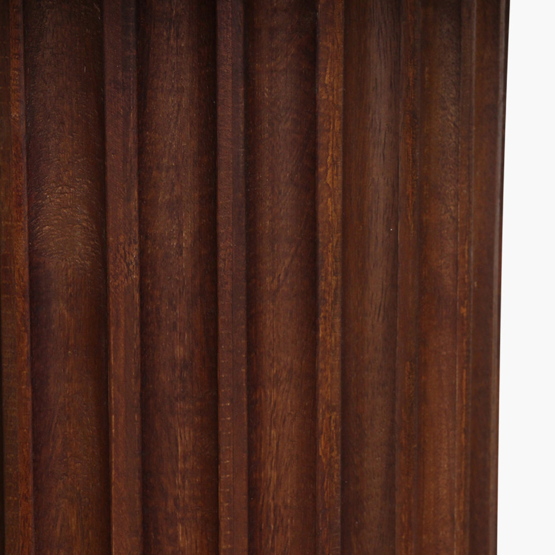 Side table Bullnose Reversed Fluted Brown Ø55cm Raw Materials