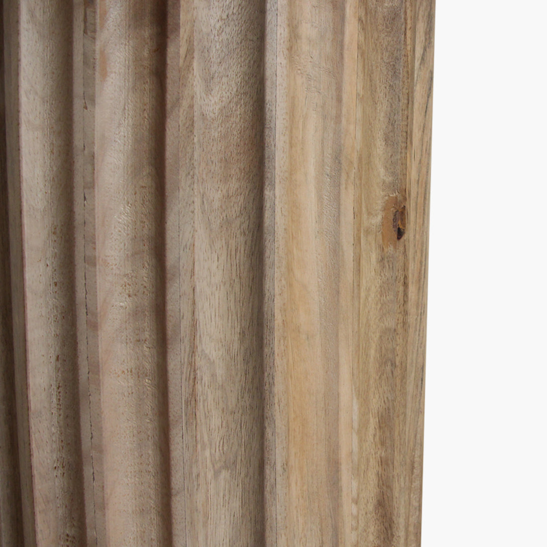 Side table Bullnose Reversed Fluted Natural Ø50cm Raw Materials