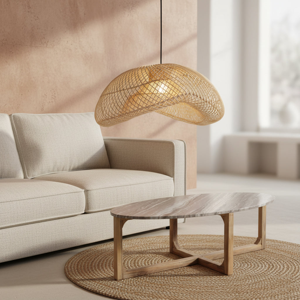 Maze Organic Pendant Light Natural XL Raw Materials