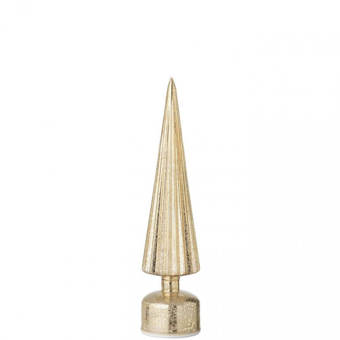 Christmas Tree Rotating LED Glass Gold-Colored Set of 2 J-Line