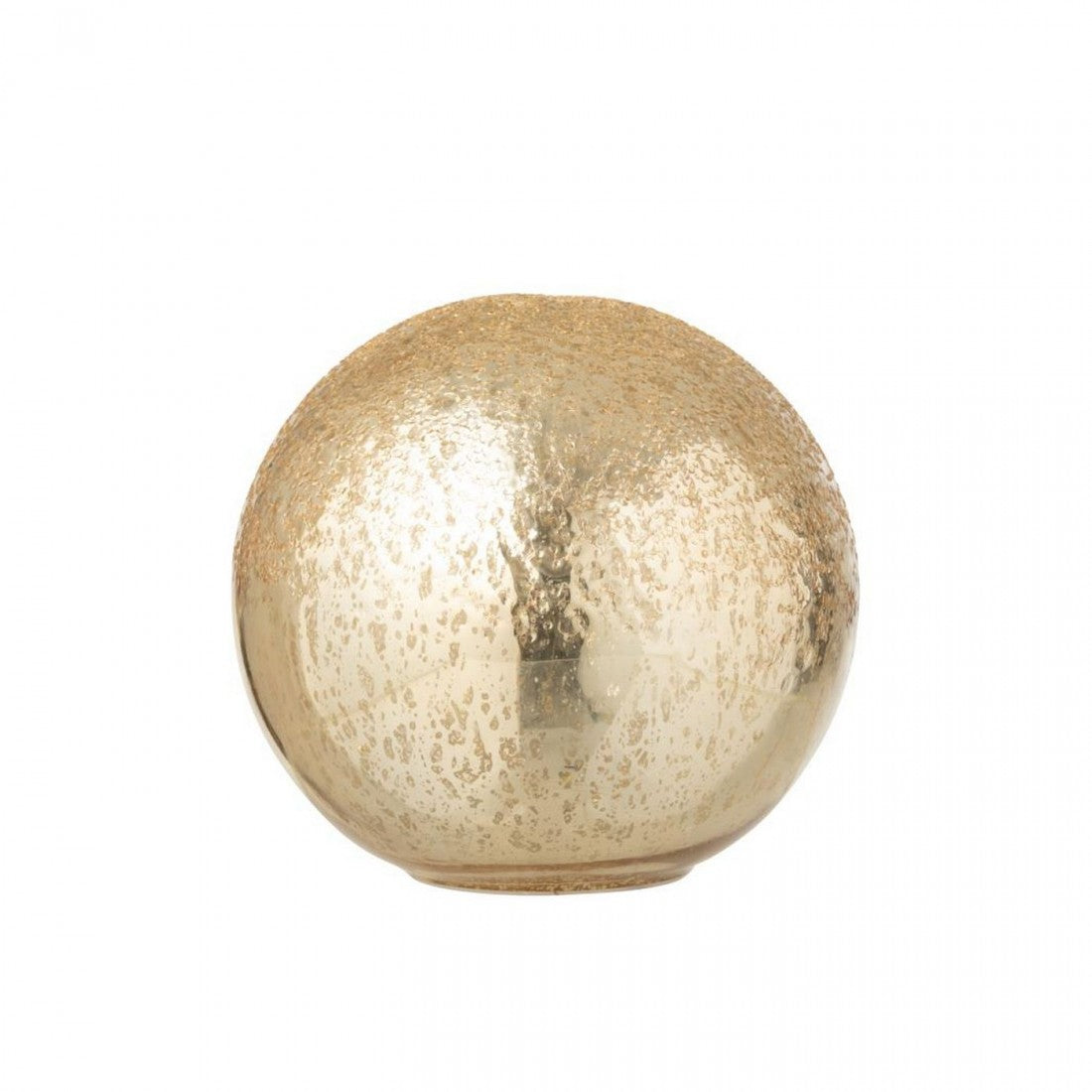 Crackle Glass LED Ball Gold-Colored Set of 2 J-Line