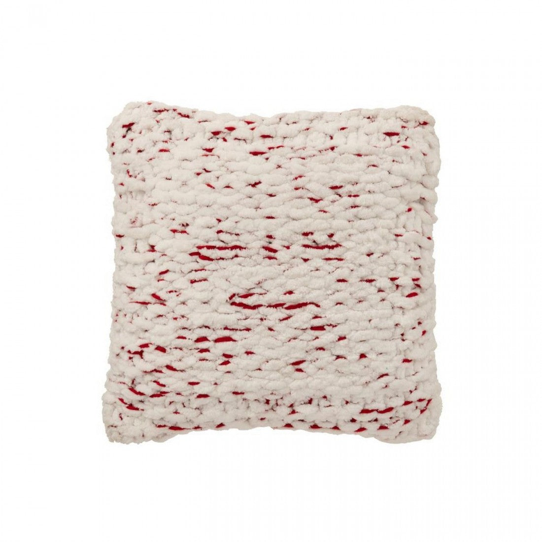 Blanket Gebreeën Polyester White/Christmas Red J-Line