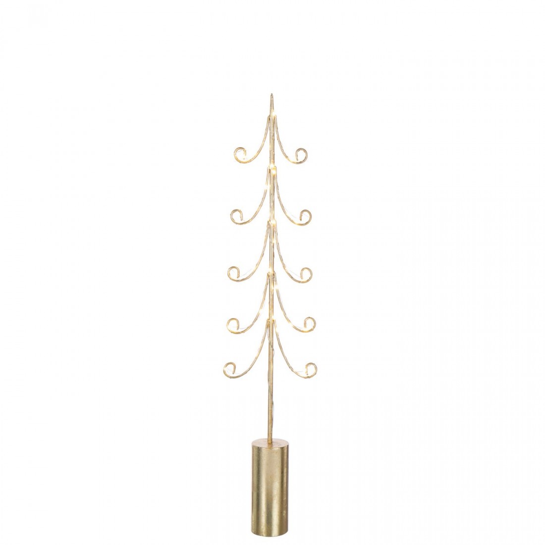 Tree LED Cylinder Base Iron Gold-Colored Set of 3 J-Line