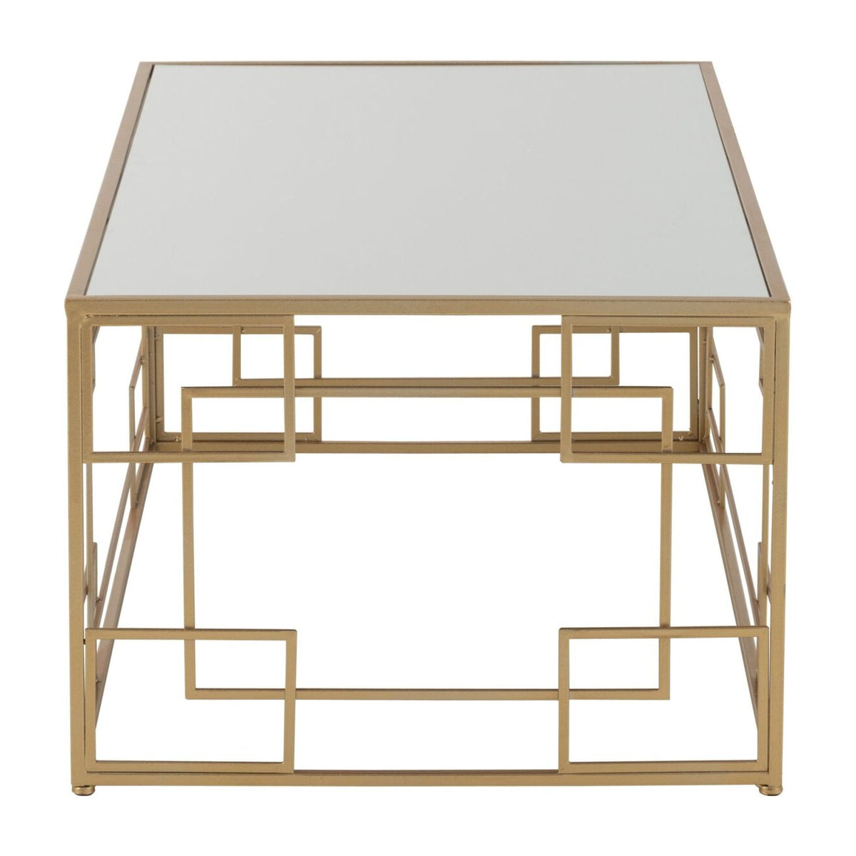 Coffee Table Lines Metal/Glass Gold J-Line