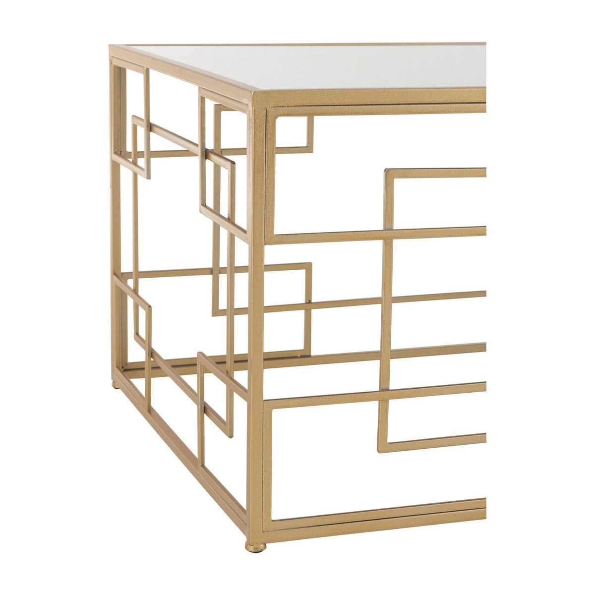 Coffee Table Lines Metal/Glass Gold J-Line