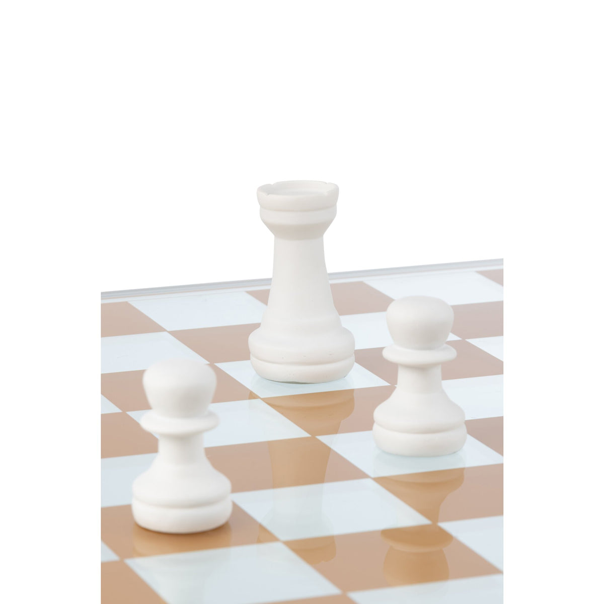 Chess Set Glass Polyresin Multicolor J-Line