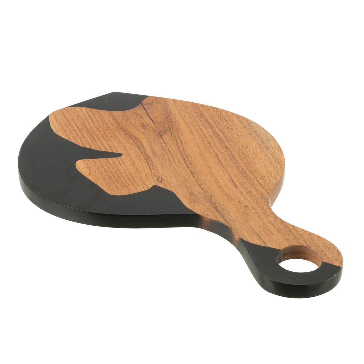 Serving Board Modern Acacia Wood/Epoxy Resin Natural/Black J-Line
