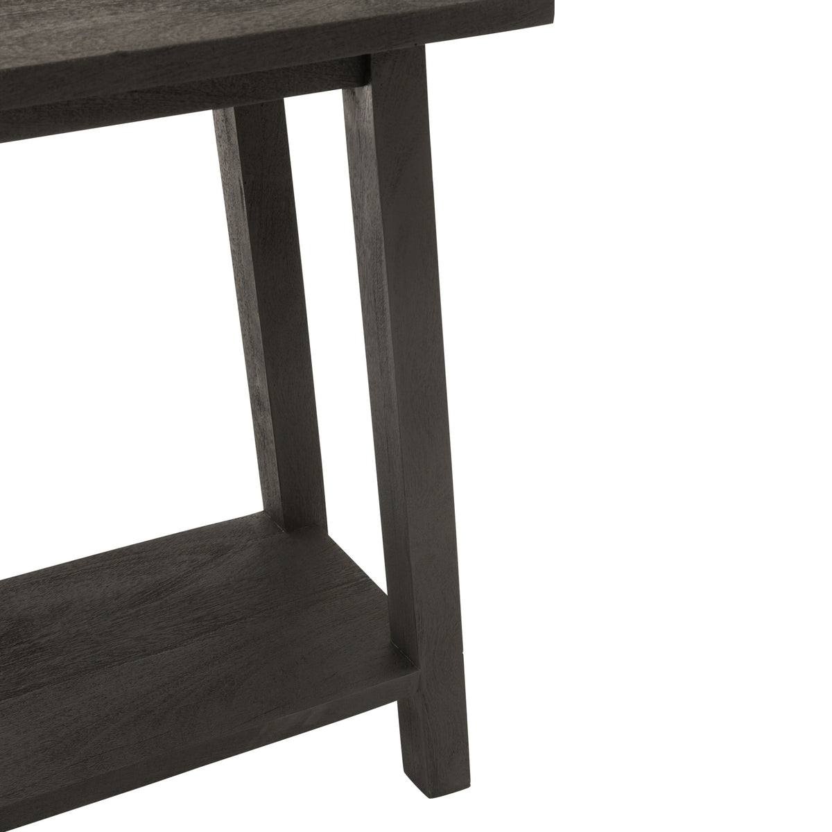 Square Mango Wood Side Table Black J-Line