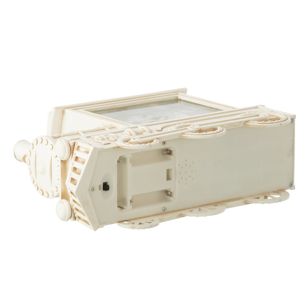 Snow Globe Locomotive Plastic White H26cm J-Line