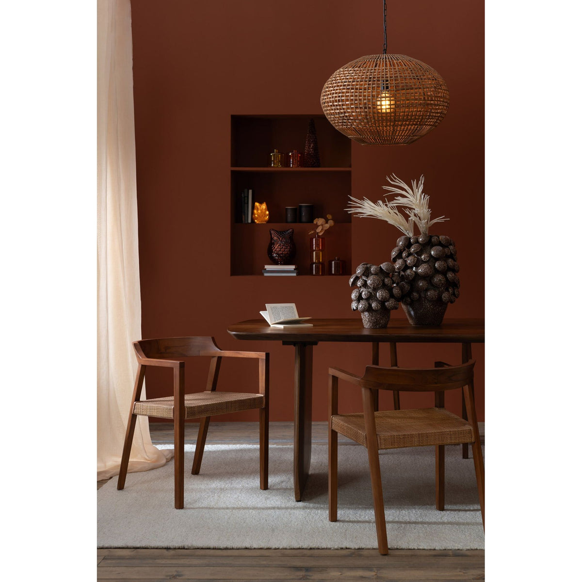 Chair Emma Teak Wood Brown J-Line