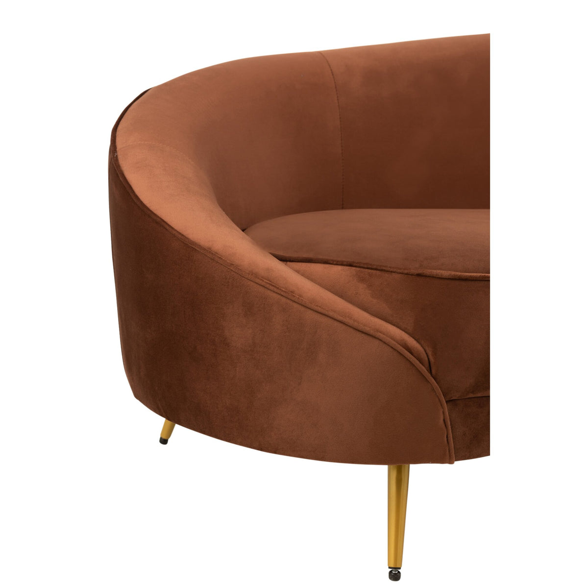 Fabric Sofa Elisabeth Brown 180cm J-Line