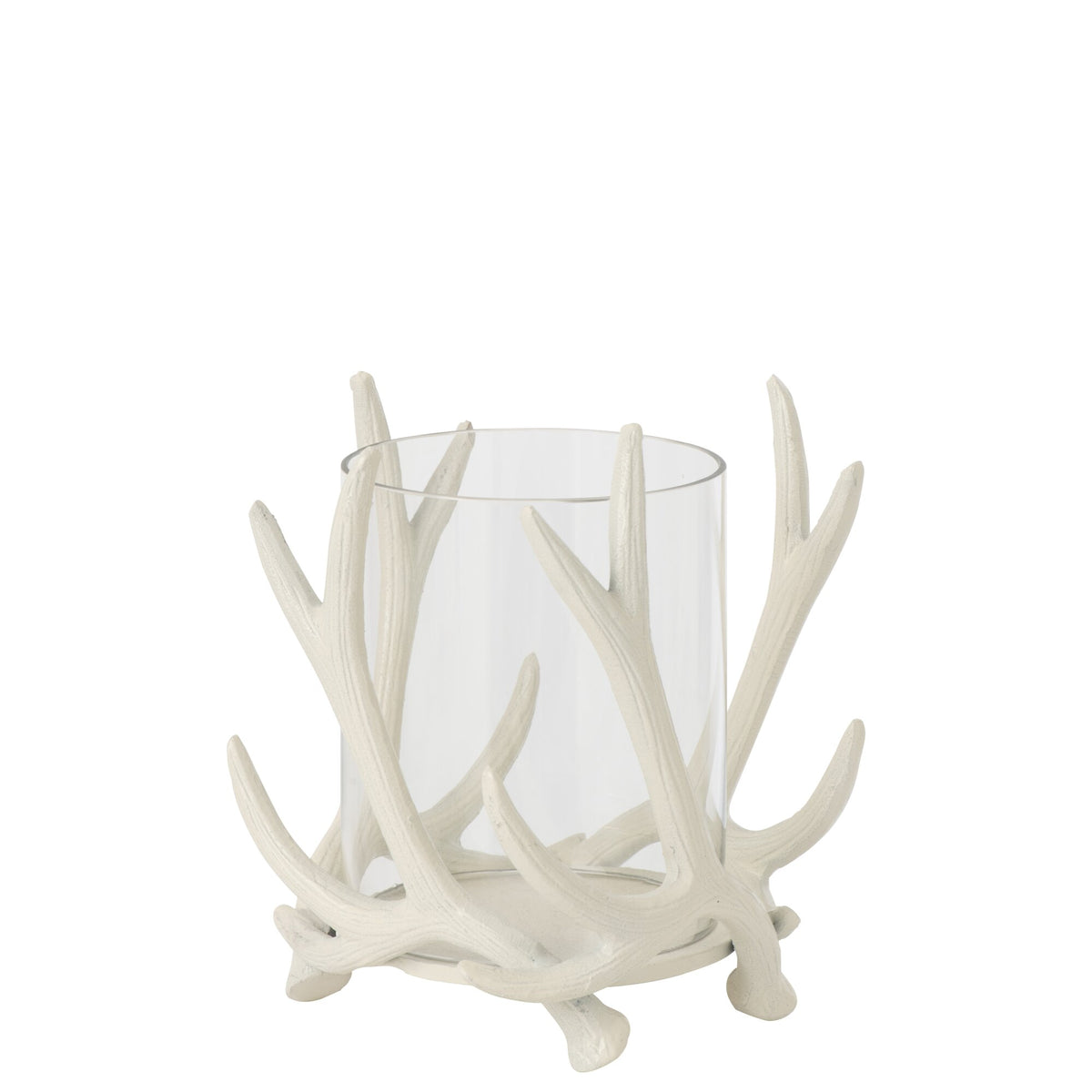 J-Line Off-White Aluminum Deer Tealight Holder