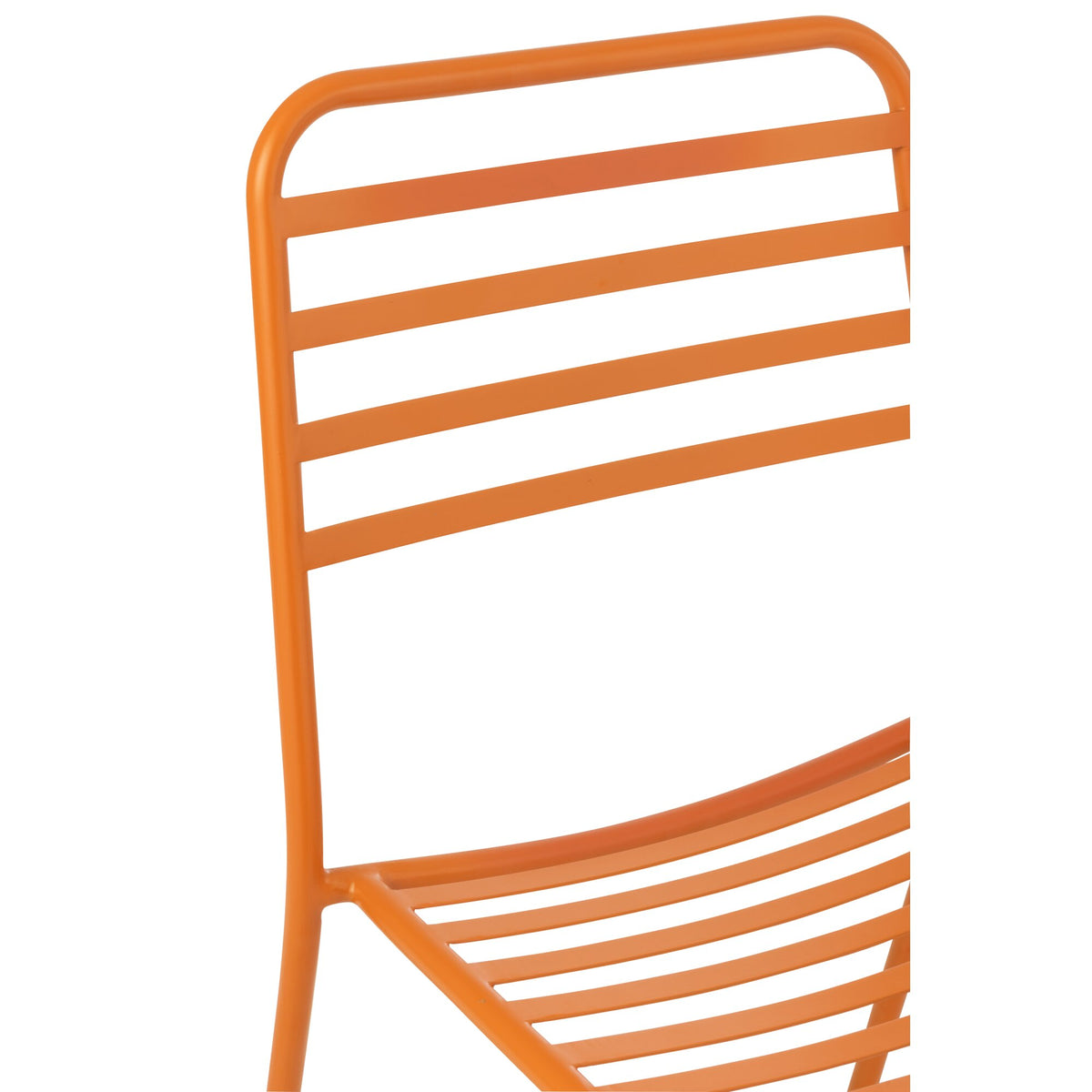Garden Chair Striped Metal Orange J-Line