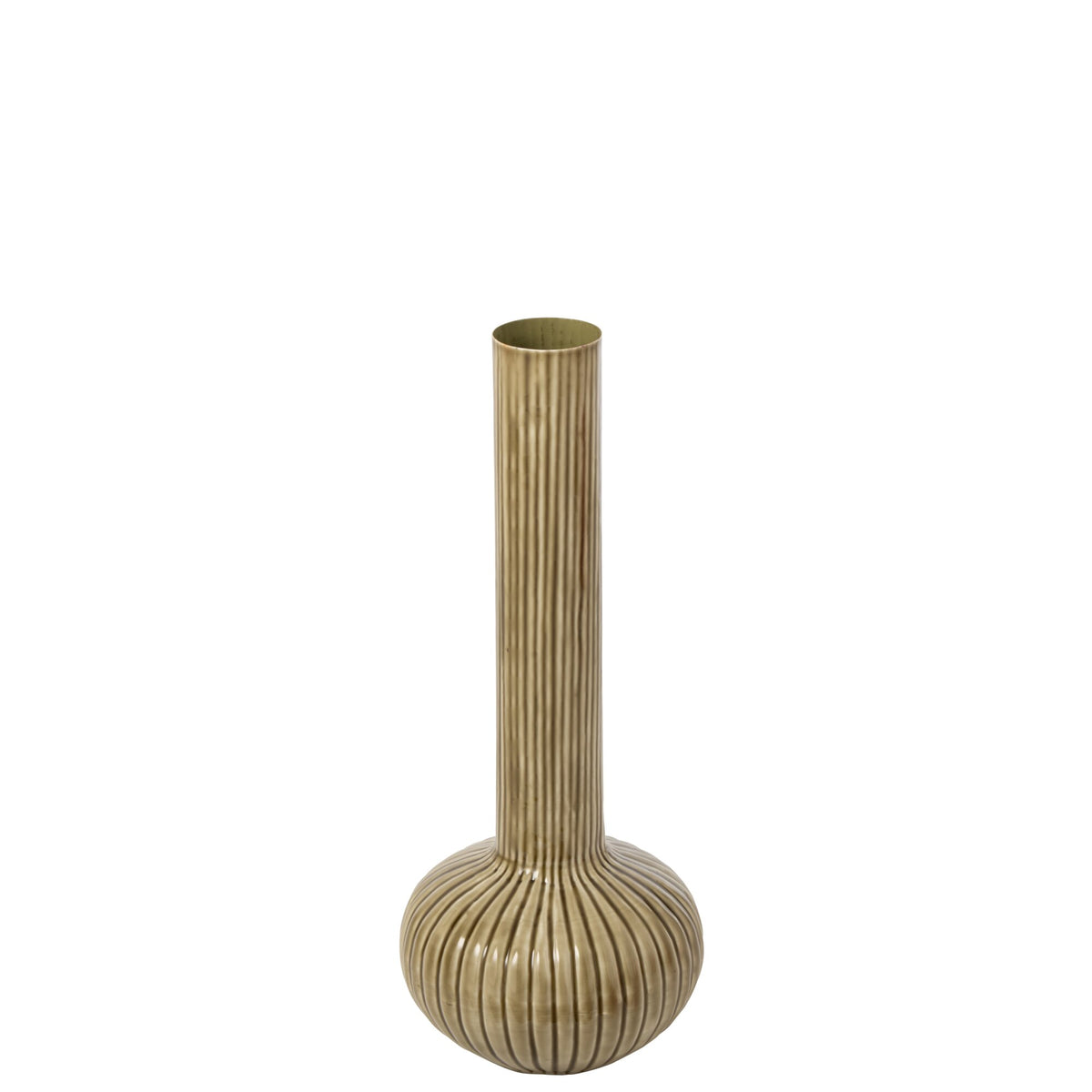 Iron Vase Olive Green Large J-Line