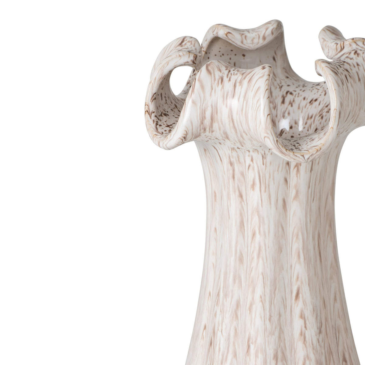 Vase Glazed Ceramic Beige Small J-Line