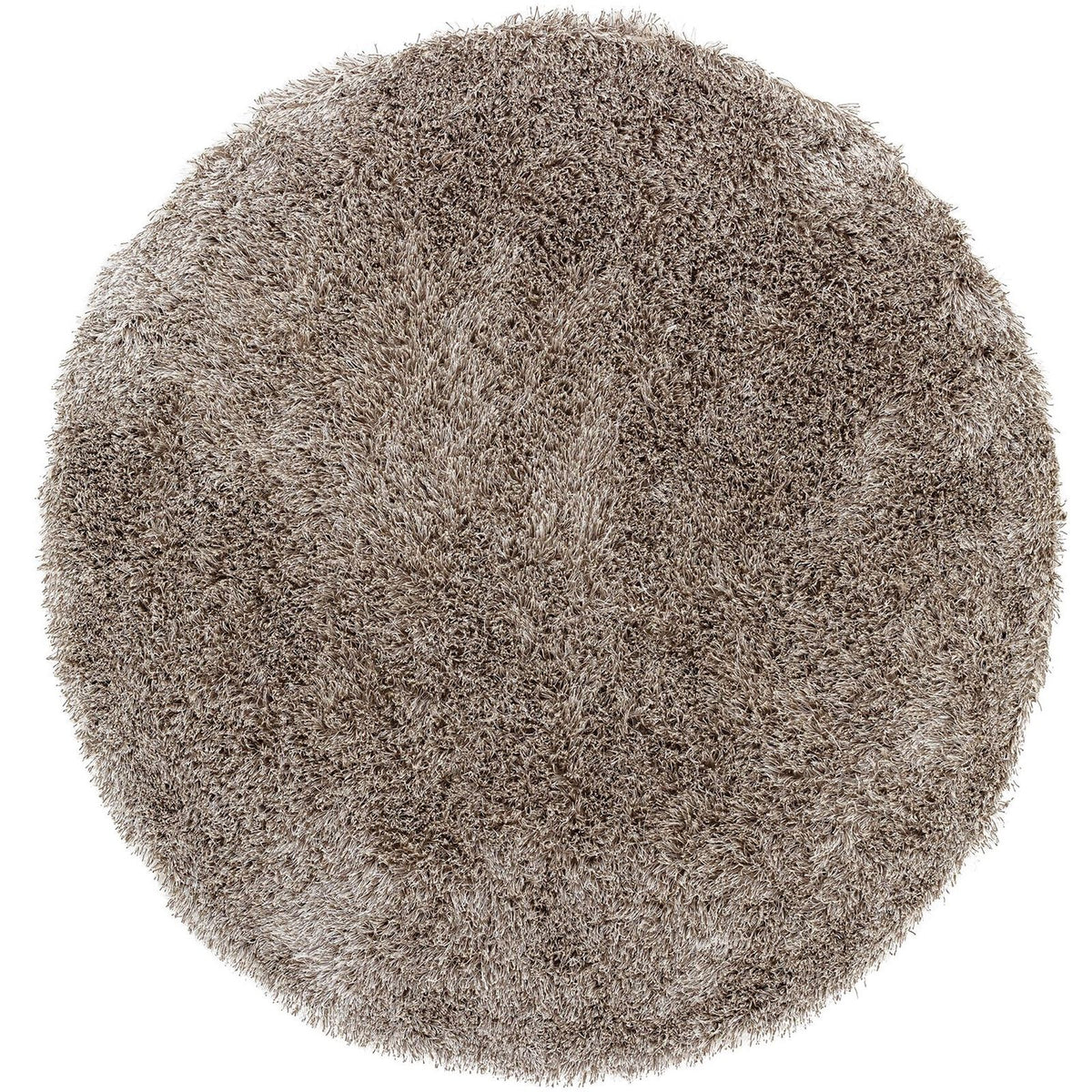 Vloerkleed Crown Bruin Rond 150cm van MUST Living in bruin, 100% polyester, volledig in beeld op een neutrale achtergrond
