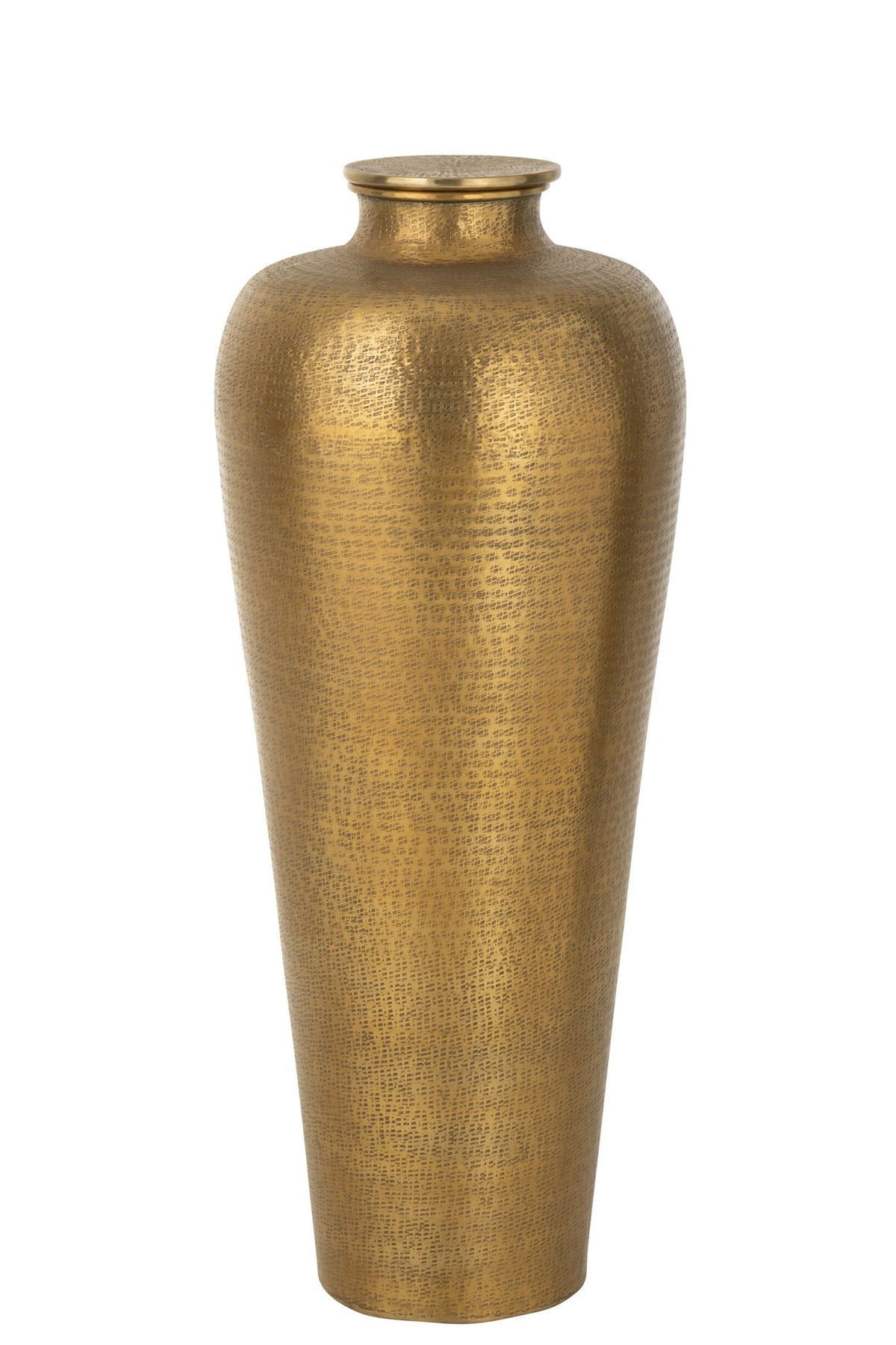 Floor Vase Cylinder Aluminum Gold J-Line