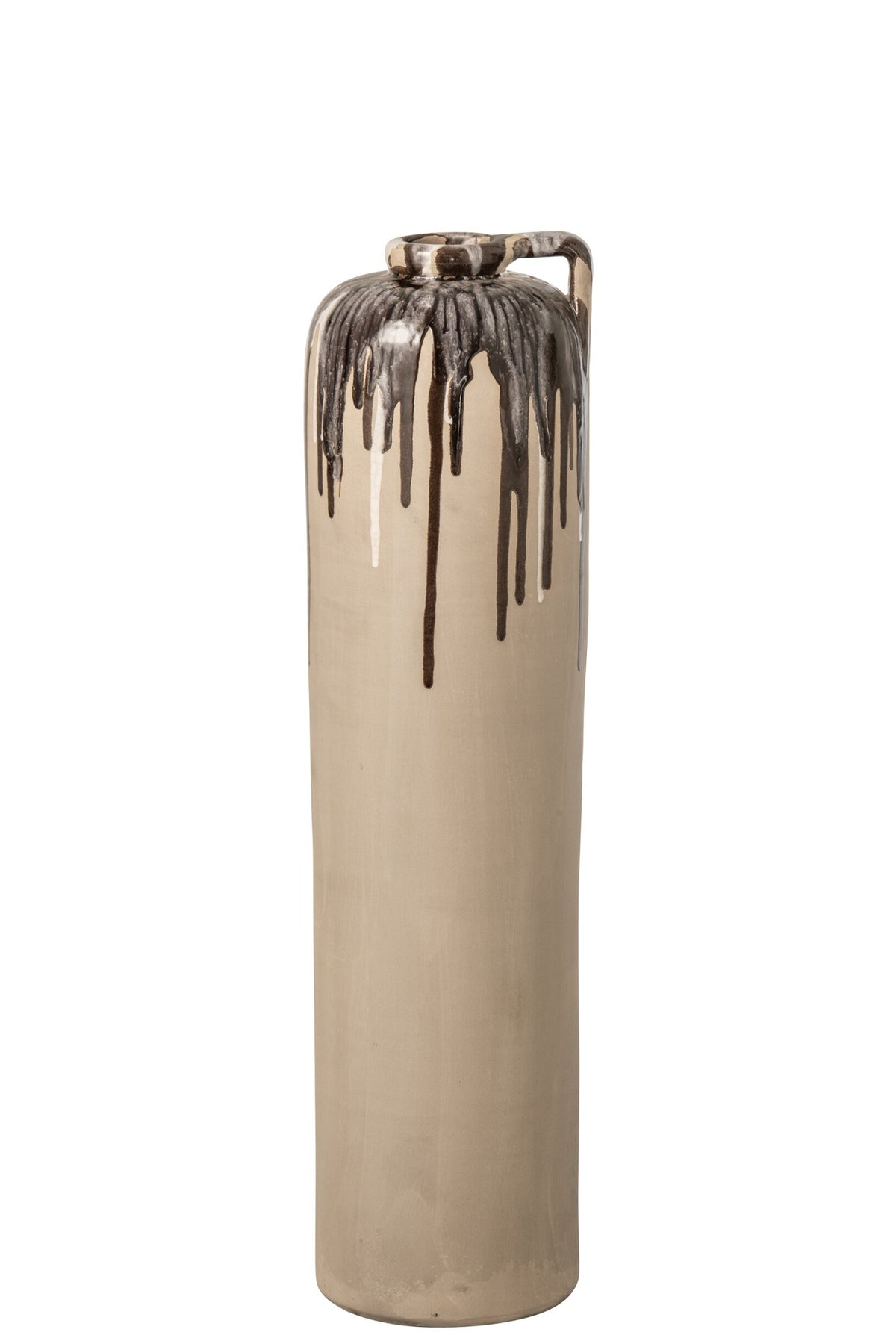 Floor Vase Ceramic Beige/Brown Medium J-Line
