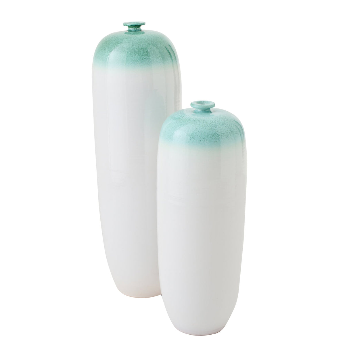 Floor Vase Ceramic Mint Green/White Large J-Line