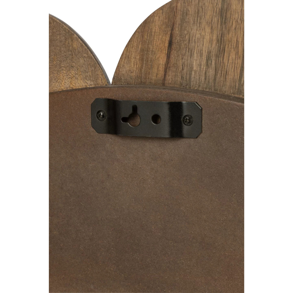 Wall Mirror Flowers Mango Wood Dark Brown J-Line