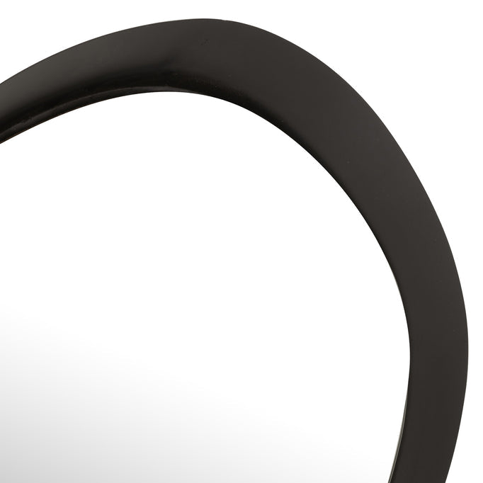 Wandspiegel Rond Metaal/Glas Zwart Small - Spiegel - J-Line - livinglovely.nl