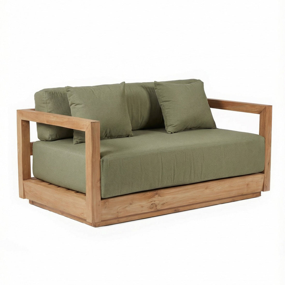 The Umalas Two-Seater Outdoor Sofa Green Bazar Bizarre